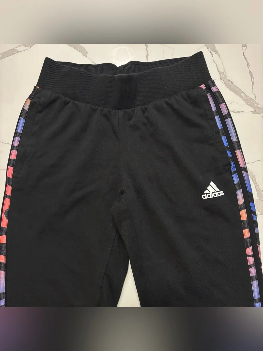 adidas black joggers